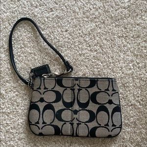 Black coach wristlet